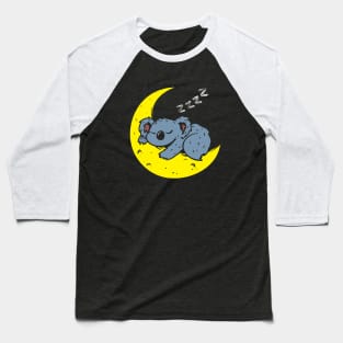 Koala Sleeping on the moon Baseball T-Shirt